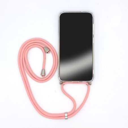 Coque Transparente Pour Xiaomi Mi 10T / Mi 10T Pro avec Lanière / Bandoulière / Cordon téléphone Cordon Rose