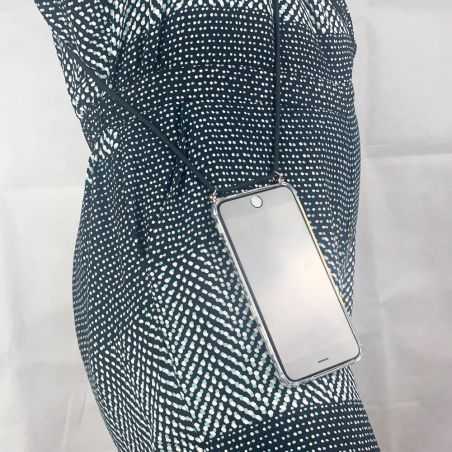 Coque Transparente Pour Xiaomi Redmi 10A avec Lanière / Bandoulière / Cordon téléphone Cordon Noir