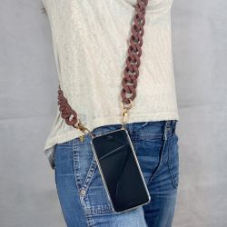 Coque Transparente Pour Samsung Galaxy S20 FE / S20FE avec Lanière / Bandoulière / Cordon téléphone Anneaux Bordeau