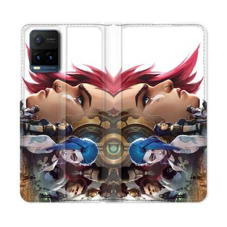 Housse cuir portefeuille Pour Vivo Y21 / Y21S / Y33S Arcane Jynx S?ur