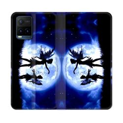 Housse cuir portefeuille Pour Vivo Y21 / Y21S / Y33S Fantastique Fee Lune