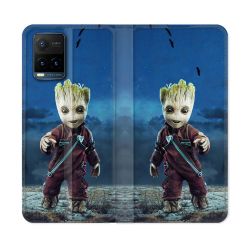 Housse cuir portefeuille Pour Vivo Y21 / Y21S / Y33S Groot Bleu