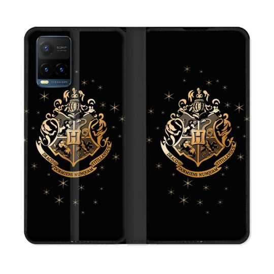 Housse cuir portefeuille Pour Vivo Y21 / Y21S / Y33S Harry Potter Poudlard