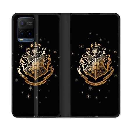 Housse cuir portefeuille Pour Vivo Y21 / Y21S / Y33S Harry Potter Poudlard