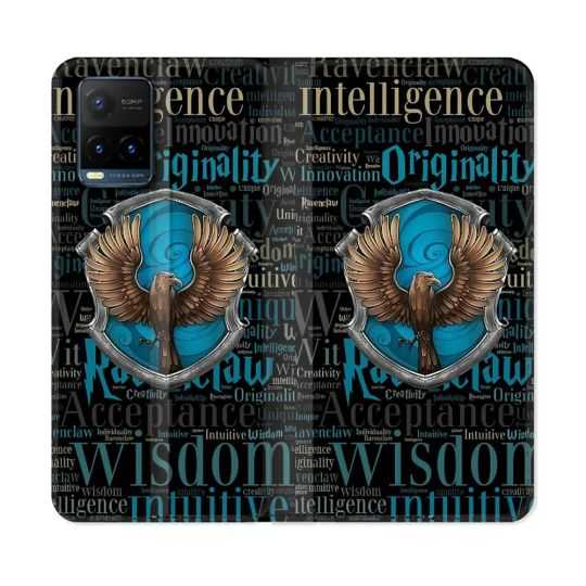 Housse cuir portefeuille Pour Vivo Y21 / Y21S / Y33S Harry Potter Serdaigle
