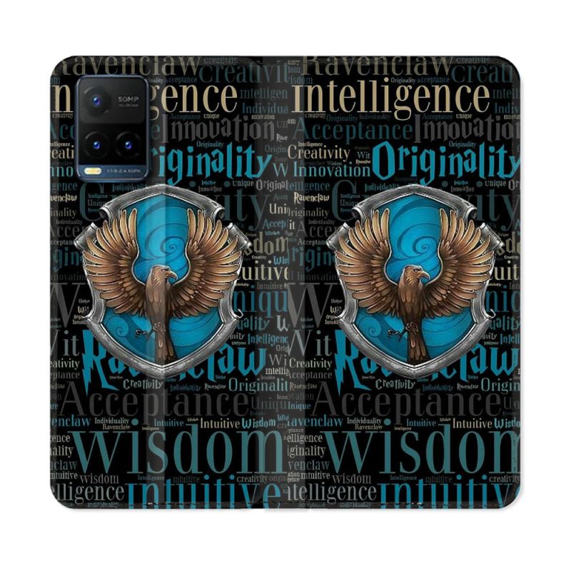 Housse cuir portefeuille Pour Vivo Y21 / Y21S / Y33S Harry Potter Serdaigle