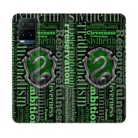 Housse cuir portefeuille Pour Vivo Y21 / Y21S / Y33S Harry Potter Serpentar