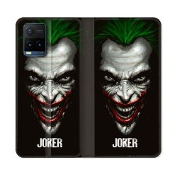 Housse cuir portefeuille Pour Vivo Y21 / Y21S / Y33S Joker Noir
