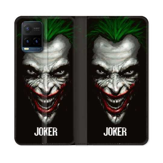 Housse cuir portefeuille Pour Vivo Y21 / Y21S / Y33S Joker Noir