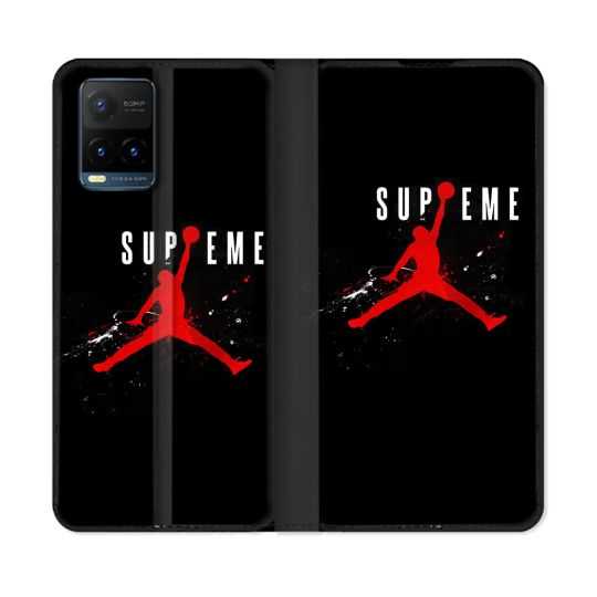 Housse cuir portefeuille Pour Vivo Y21 / Y21S / Y33S Jordan Supreme Noir