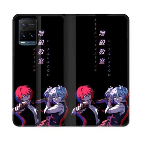 Housse cuir portefeuille Pour Vivo Y21 / Y21S / Y33S Manga Assassination Classroom Duo