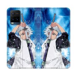Housse cuir portefeuille Pour Vivo Y21 / Y21S / Y33S Manga Bleach Hitsugaya