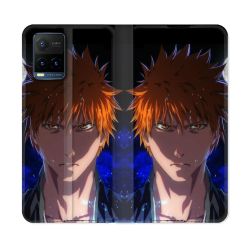 Housse cuir portefeuille Pour Vivo Y21 / Y21S / Y33S Manga Bleach Ichigo