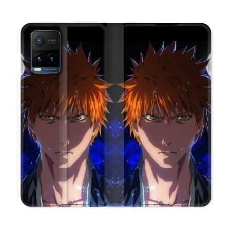 Housse cuir portefeuille Pour Vivo Y21 / Y21S / Y33S Manga Bleach Ichigo
