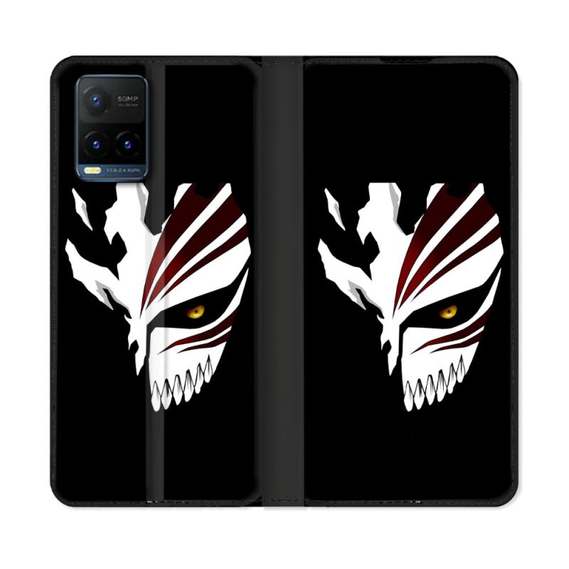 Housse cuir portefeuille Pour Vivo Y21 / Y21S / Y33S Manga Bleach Masque