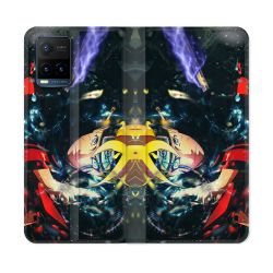 Housse cuir portefeuille Pour Vivo Y21 / Y21S / Y33S Manga Boruto Eclair