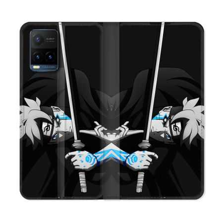 Housse cuir portefeuille Pour Vivo Y21 / Y21S / Y33S Manga Boruto Epée