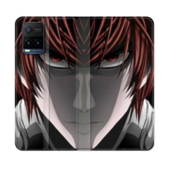 Housse cuir portefeuille Pour Vivo Y21 / Y21S / Y33S Manga Death Note Kira
