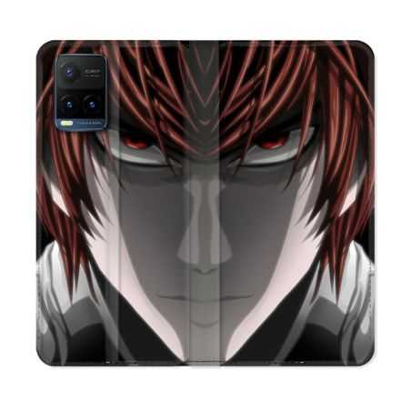 Housse cuir portefeuille Pour Vivo Y21 / Y21S / Y33S Manga Death Note Kira