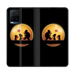 Housse cuir portefeuille Pour Vivo Y21 / Y21S / Y33S Manga Dragon Ball Vintage