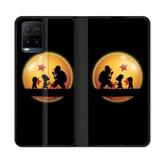 Housse cuir portefeuille Pour Vivo Y21 / Y21S / Y33S Manga Dragon Ball Vintage