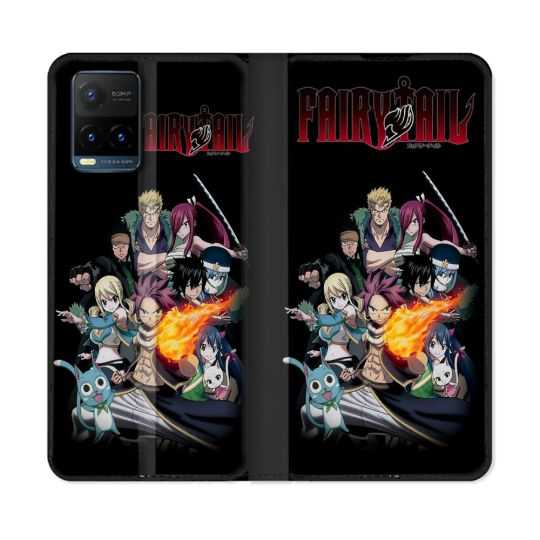Housse cuir portefeuille Pour Vivo Y21 / Y21S / Y33S Manga Fairy Tail Logo Team