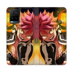 Housse cuir portefeuille Pour Vivo Y21 / Y21S / Y33S Manga Fairy Tail Natsu