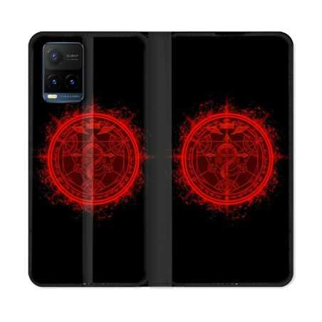 Housse cuir portefeuille Pour Vivo Y21 / Y21S / Y33S Manga Fullmetal Alchemist Logo