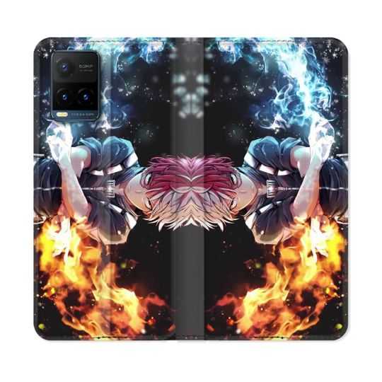 Housse cuir portefeuille Pour Vivo Y21 / Y21S / Y33S Manga My Hero Academia Shoto