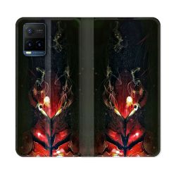 Housse cuir portefeuille Pour Vivo Y21 / Y21S / Y33S Manga Solo Leveling Igris