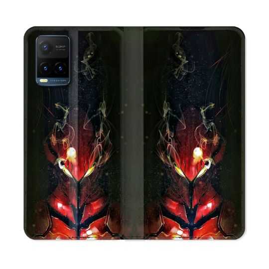 Housse cuir portefeuille Pour Vivo Y21 / Y21S / Y33S Manga Solo Leveling Igris