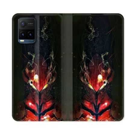 Housse cuir portefeuille Pour Vivo Y21 / Y21S / Y33S Manga Solo Leveling Igris