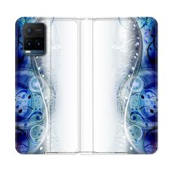 Housse cuir portefeuille Pour Vivo Y21 / Y21S / Y33S Musique Partition Vague