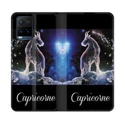Housse cuir portefeuille Pour Vivo Y21 / Y21S / Y33S Signe Zodiaque 2 Capricorne