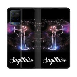 Housse cuir portefeuille Pour Vivo Y21 / Y21S / Y33S Signe Zodiaque 2 Sagittaire