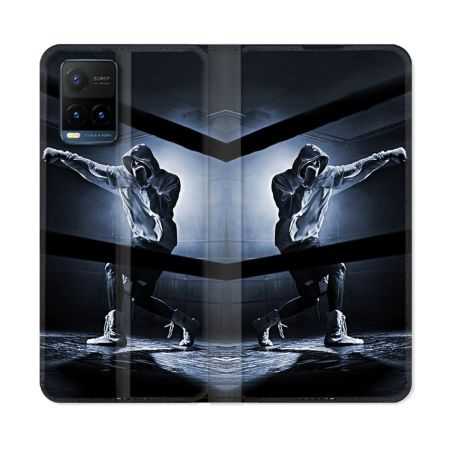 Housse cuir portefeuille Pour Vivo Y21 / Y21S / Y33S Sport Boxe Poing