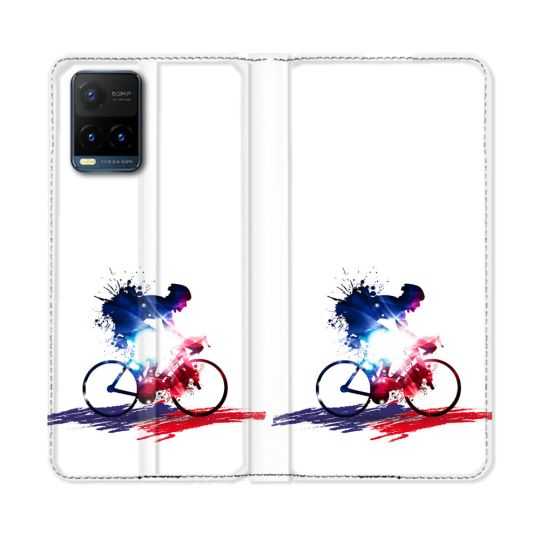 Housse cuir portefeuille Pour Vivo Y21 / Y21S / Y33S Sport Cyclisme France