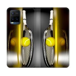 Housse cuir portefeuille Pour Vivo Y21 / Y21S / Y33S Sport Tennis Reflet