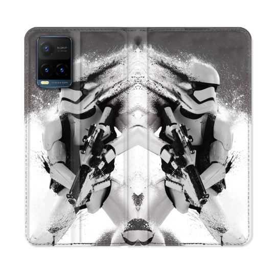 Housse cuir portefeuille Pour Vivo Y21 / Y21S / Y33S Star Wars - Trooper