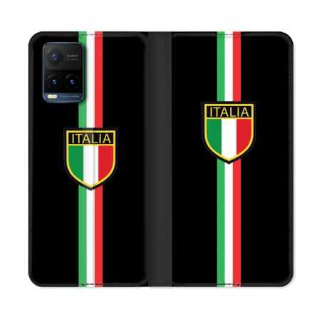 Housse cuir portefeuille Pour Vivo Y21 / Y21S / Y33S Voyage Italie 3 Noir