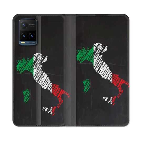 Housse cuir portefeuille Pour Vivo Y21 / Y21S / Y33S Voyage Italie Botte