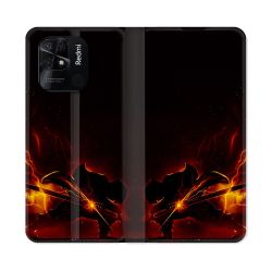 Housse cuir portefeuille Pour Xiaomi Redmi 10C Manga Demon Slayer Electric