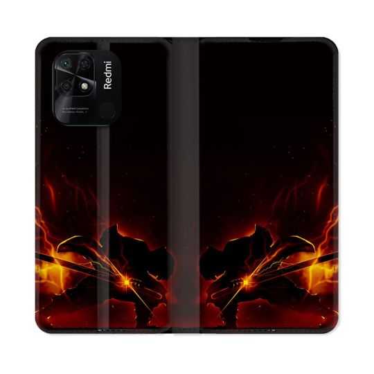 Housse cuir portefeuille Pour Xiaomi Redmi 10C Manga Demon Slayer Electric