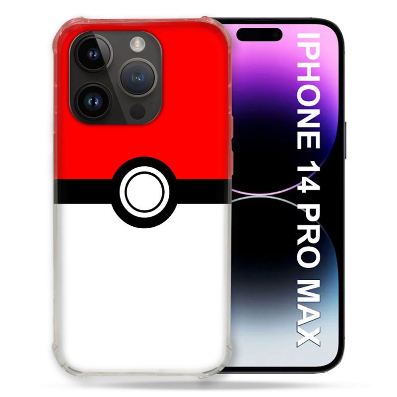 Coque Pour Iphone 14 Pro Plus (6.7) Pokemon Pokeball