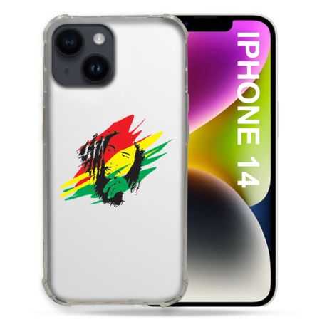 Coque Transparente Pour Iphone 14 (6.1) Bob Marley Graf