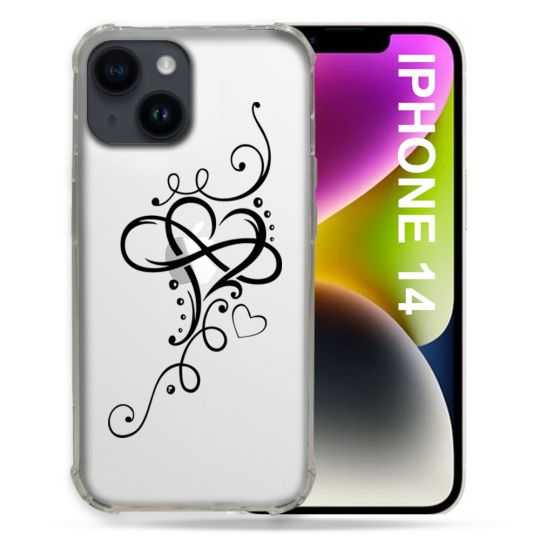 Coque Transparente Pour Iphone 14 (6.1) Cœur infini
