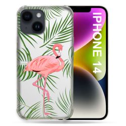 Coque Transparente Pour Iphone 14 (6.1) Flamant Rose