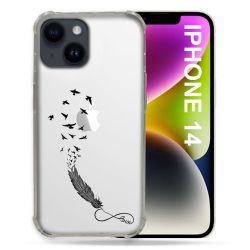 Coque Transparente Pour Iphone 14 (6.1) Plume Infini