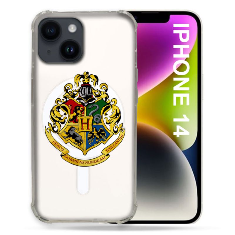Coque Transparente Compatible MagSafe Pour Iphone 14 (6.1) Harry Potter Poudlard