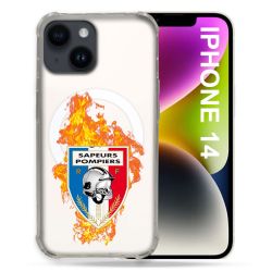Coque Transparente Compatible MagSafe Pour Iphone 14 (6.1) Pompier Feu